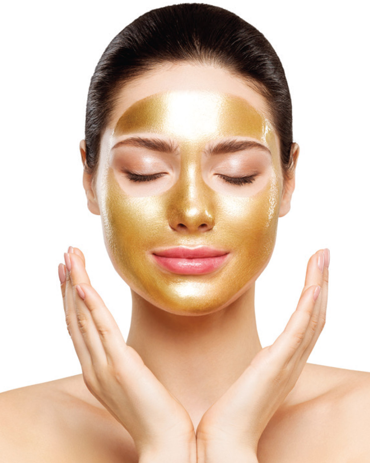 Luxury Korean Rubber Modeling Mask — Gold